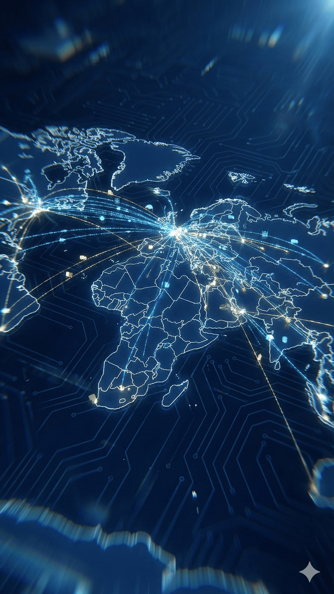 Global network connectivity from space with city lights